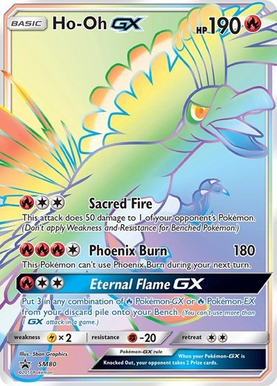 Ho-Oh GX - SM80 (SM Promos) Medium Play Holofoil - Nick Nack's Full Frontal Attack