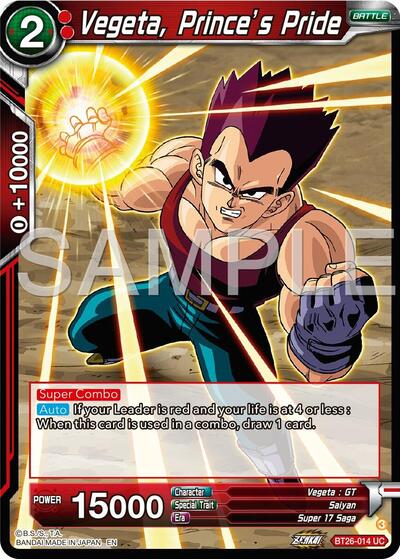 Vegeta, Prince's Pride (Ultimate Advent) Near Mint
