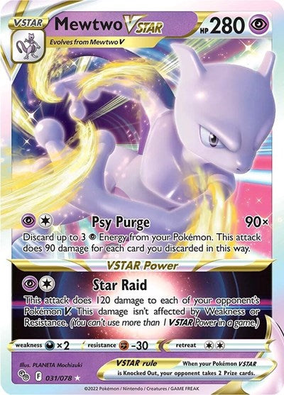 Mewtwo VSTAR (Pokemon GO) Near Mint Holofoil