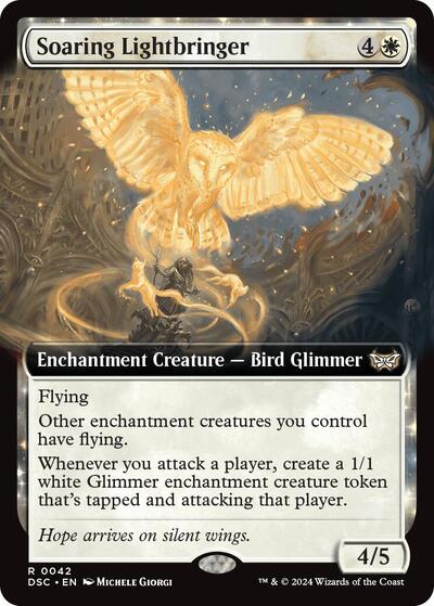 Soaring Lightbringer (Extended Art) (Commander: Duskmourn: House of Horror) Near Mint - Nick Nack's Full Frontal Attack