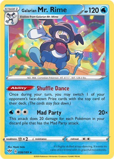 Galarian Mr. Rime (SWSH03: Darkness Ablaze) Near Mint - Nick Nack's Full Frontal Attack