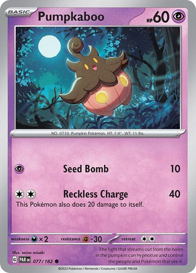 Pumpkaboo (Scarlet and Violet: Paradox Rift) Near Mint