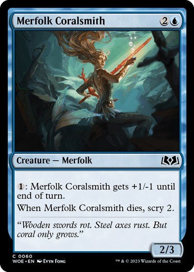 Merfolk Coralsmith (Wilds of Eldraine) Near Mint - Nick Nack's Full Frontal Attack