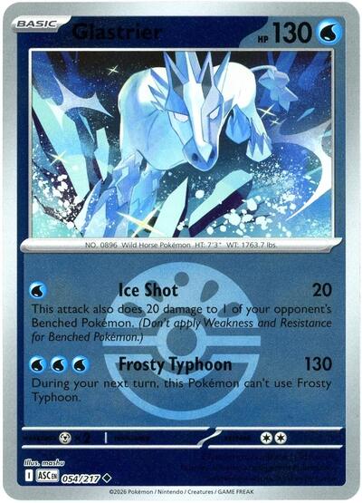 Glastrier (Friend Ball) (ME: Ascended Heroes) Near Mint Reverse Holofoil - Nick Nack's Full Frontal Attack