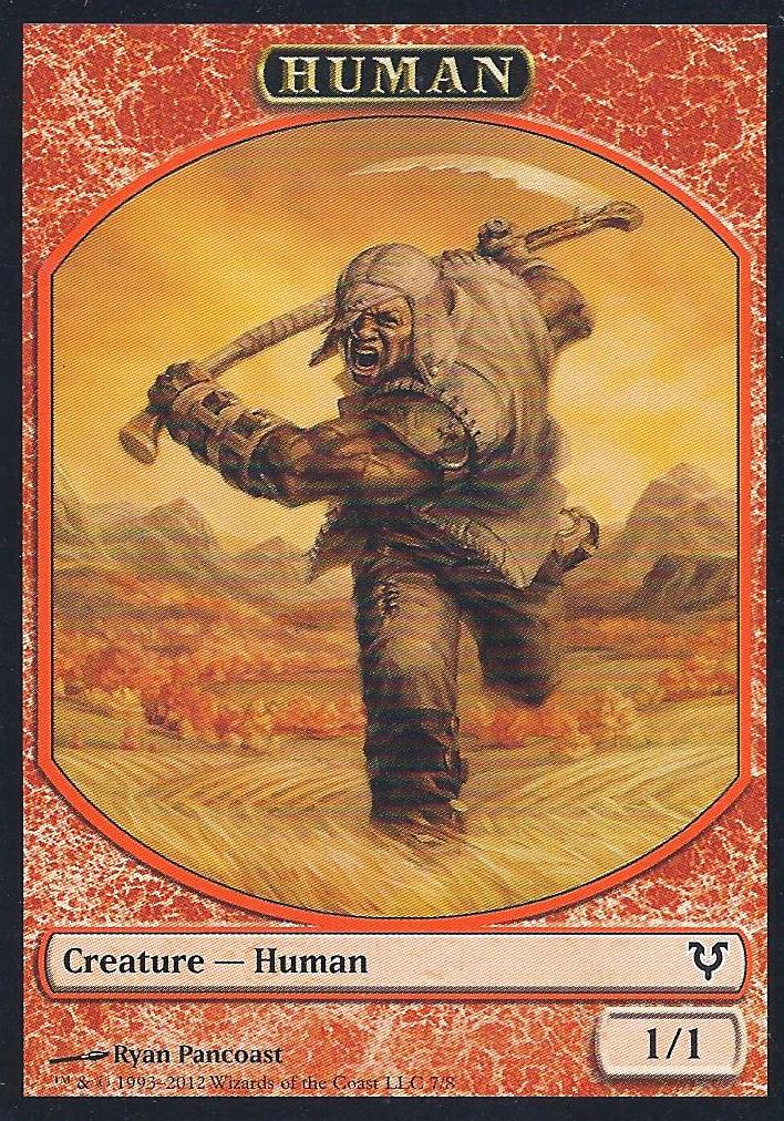 Red Human (Token) (Avacyn Restored) Light Play