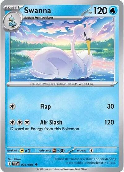Swanna (SV: White Flare) Near Mint - Nick Nack's Full Frontal Attack