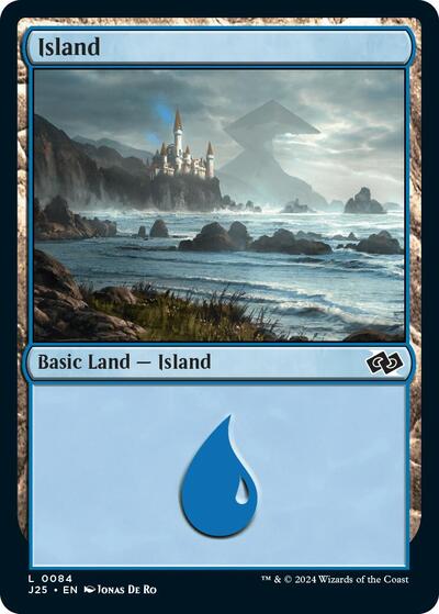 Island (0084) (Foundations Jumpstart) Near Mint - Nick Nack's Full Frontal Attack