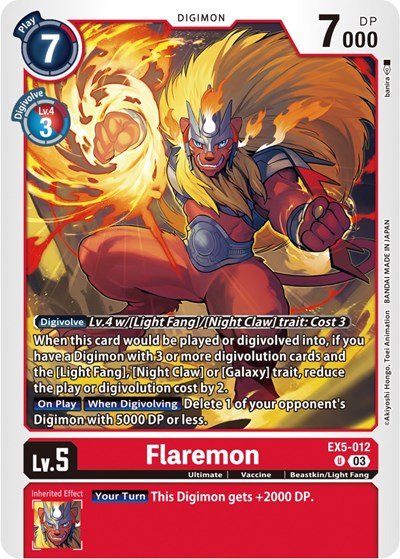 Flaremon (Animal Colosseum) Near Mint - Nick Nack's Full Frontal Attack