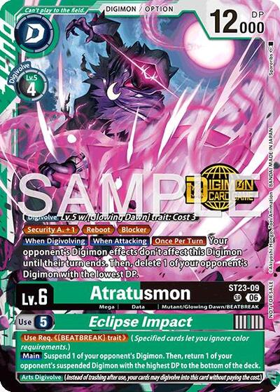 Atratusmon // Eclipse Impact (Welcome Tamers Pack Vol.2) (Starter Deck 23: Beatbreak Release Event Cards) Near Mint Foil - Nick Nack's Full Frontal Attack