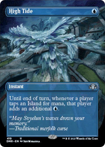 High Tide (Borderless) (Dominaria Remastered) Near Mint Foil - Nick Nack's Full Frontal Attack
