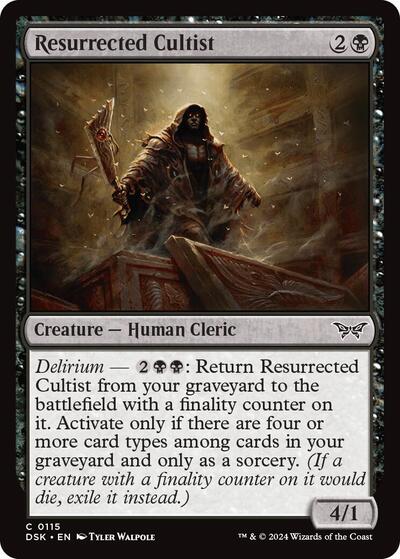 Resurrected Cultist (Duskmourn: House of Horror) Near Mint - Nick Nack's Full Frontal Attack