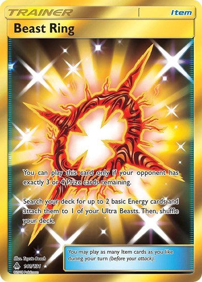 Beast Ring (Secret) (SM - Forbidden Light) Near Mint Holofoil - Nick Nack's Full Frontal Attack