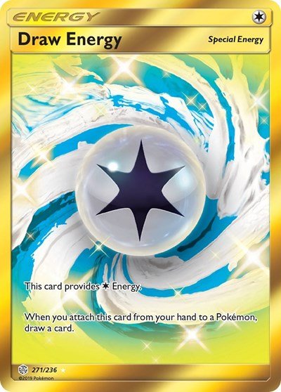 Draw Energy (Secret) (SM - Cosmic Eclipse) Near Mint Holofoil - Nick Nack's Full Frontal Attack