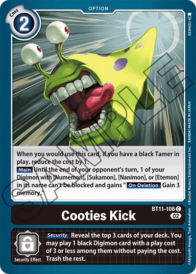 Cooties Kick (Dimensional Phase) Near Mint - Nick Nack's Full Frontal Attack