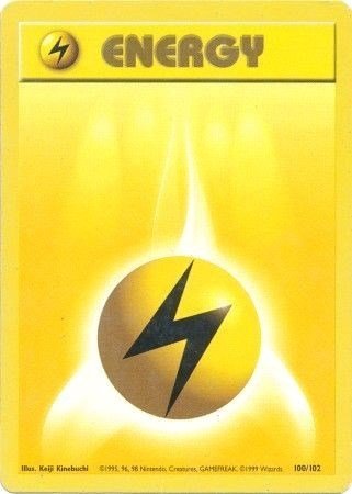 Lightning Energy (Base Set) Heavy Play - Nick Nack's Full Frontal Attack