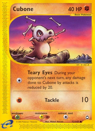 Cubone (Aquapolis) Heavy Play