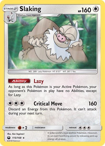 Slaking (SM - Celestial Storm) Near Mint Holofoil - Nick Nack's Full Frontal Attack