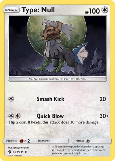 Type: Null (SM - Unified Minds) Near Mint - Nick Nack's Full Frontal Attack