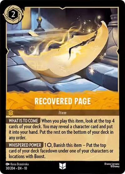 Recovered Page (Whispers in the Well) Near Mint - Nick Nack's Full Frontal Attack