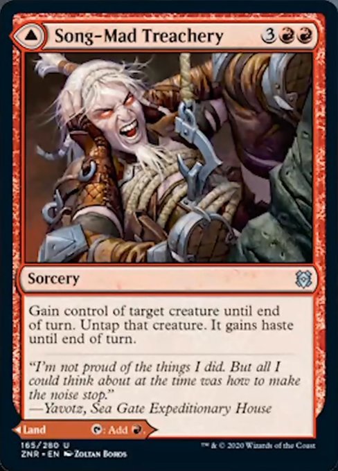 Song - Mad Treachery / Song - Mad Ruins (Zendikar Rising) Near Mint - Nick Nack's Full Frontal Attack