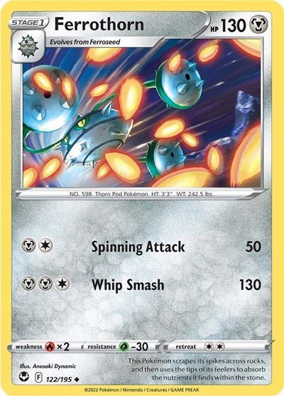 Ferrothorn (SWSH12: Silver Tempest) Near Mint - Nick Nack's Full Frontal Attack