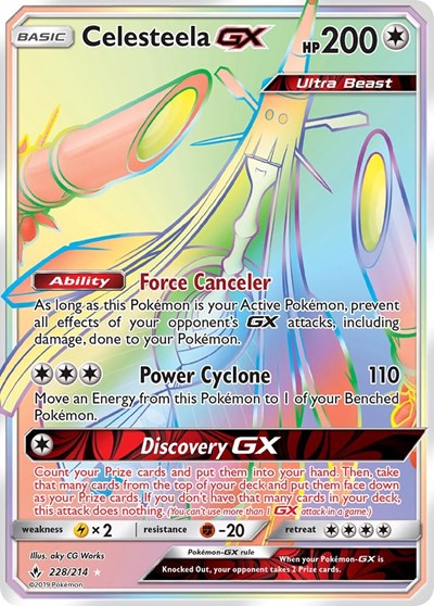 Celesteela GX (Secret) (SM - Unbroken Bonds) Near Mint Holofoil