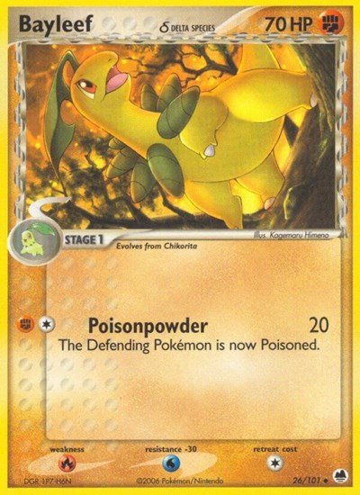 Bayleef (Delta Species) (Dragon Frontiers) Light Play - Nick Nack's Full Frontal Attack