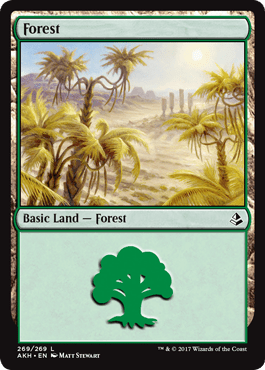 Forest (4) (Amonkhet) Near Mint - Nick Nack's Full Frontal Attack