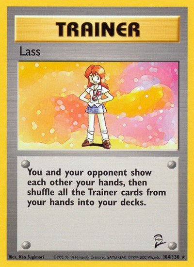 Lass (Base Set 2) Medium Play - Nick Nack's Full Frontal Attack