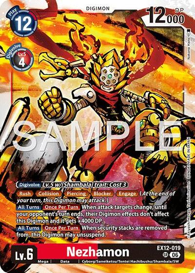 Nezhamon (Digital World Shambala) Near Mint Foil