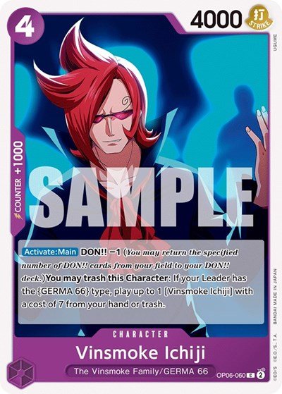 Vinsmoke Ichiji (060) (Wings of the Captain) Near Mint - Nick Nack's Full Frontal Attack