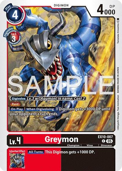 Greymon (Sinister Order) Near Mint - Nick Nack's Full Frontal Attack