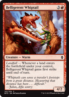 Belligerent Whiptail (Battle for Zendikar) Near Mint - Nick Nack's Full Frontal Attack