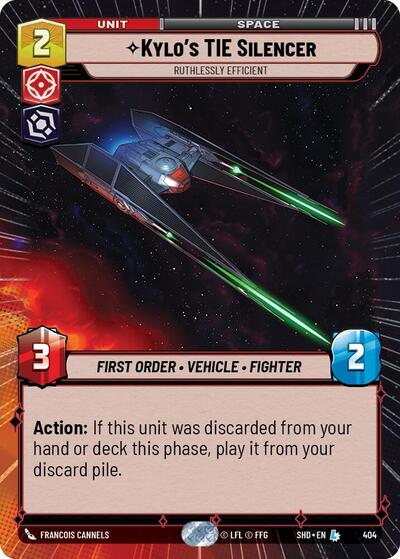 Kylo's TIE Silencer Ruthlessly Efficient (Hyperspace) (Shadows of the Galaxy) Near Mint - Nick Nack's Full Frontal Attack