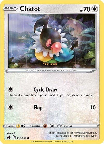 Chatot (Crown Zenith) Near Mint Reverse Holofoil
