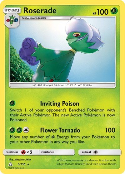 Roserade (SM - Ultra Prism) Near Mint Reverse Holofoil - Nick Nack's Full Frontal Attack