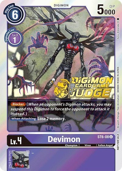 Devimon (Judge Pack 1) (Starter Deck 06: Venomous Violet) Near Mint Foil - Nick Nack's Full Frontal Attack