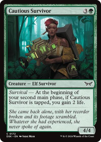 Cautious Survivor (Duskmourn: House of Horror) Near Mint - Nick Nack's Full Frontal Attack
