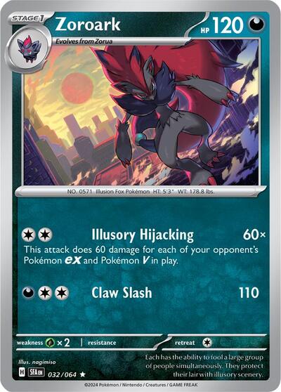 Zoroark (SV: Shrouded Fable) Near Mint Reverse Holofoil - Nick Nack's Full Frontal Attack