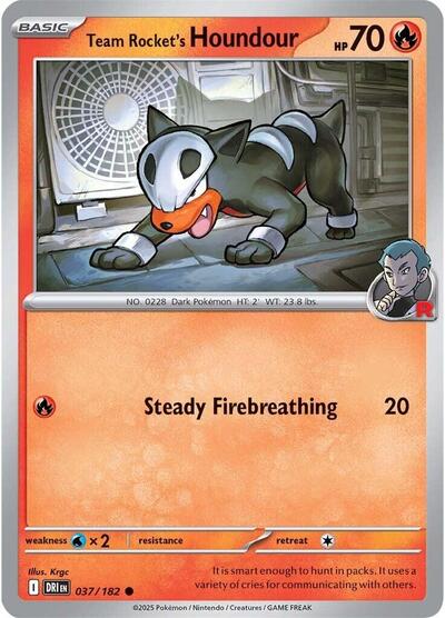 Team Rocket's Houndour (SV10: Destined Rivals) Near Mint - Nick Nack's Full Frontal Attack