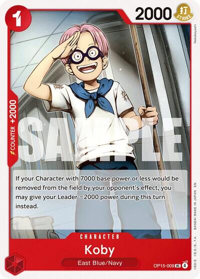 Koby (OP15 - 009) (Adventure on Kami's Island) Near Mint - Nick Nack's Full Frontal Attack