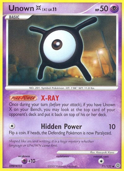 Unown (X) (Secret Wonders) Medium Play