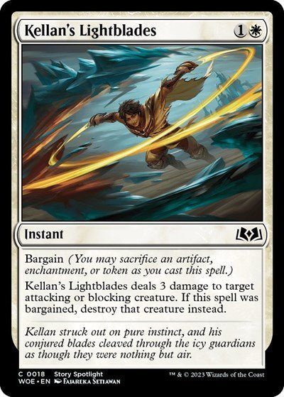 Kellan's Lightblades (Wilds of Eldraine) Near Mint - Nick Nack's Full Frontal Attack