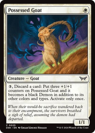 Possessed Goat (Duskmourn: House of Horror) Near Mint - Nick Nack's Full Frontal Attack