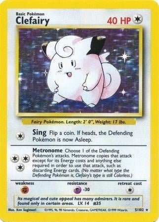 Clefairy (Base Set) Damaged / Poor Holofoil - Nick Nack's Full Frontal Attack