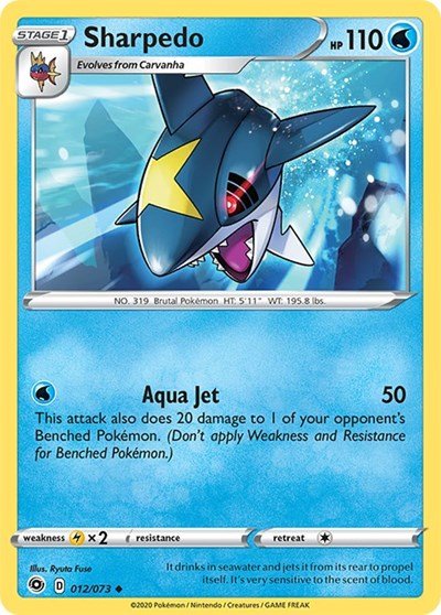 Sharpedo (Champion's Path) Near Mint - Nick Nack's Full Frontal Attack