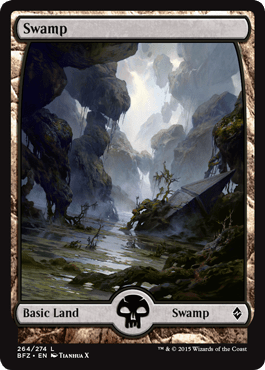 Swamp (264) (Full Art) (Battle for Zendikar) Near Mint - Nick Nack's Full Frontal Attack