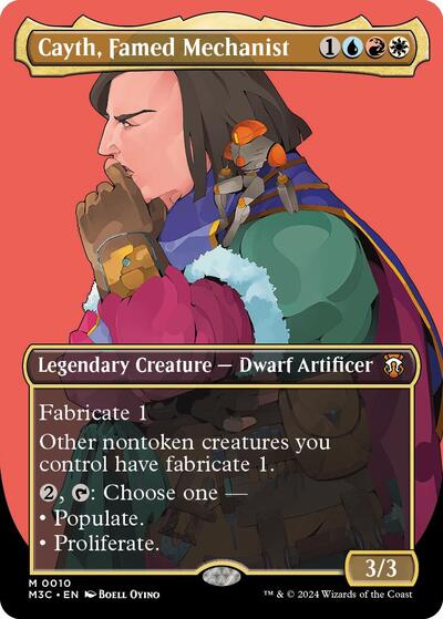 Cayth, Famed Mechanist (Borderless) (Commander: Modern Horizons 3) Near Mint - Nick Nack's Full Frontal Attack