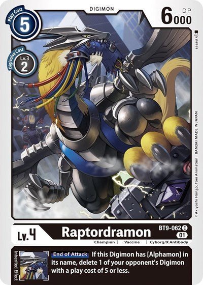 Raptordramon (X Record) Near Mint - Nick Nack's Full Frontal Attack