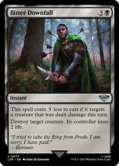 Bitter Downfall (Universes Beyond: The Lord of the Rings: Tales of Middle-earth) Near Mint - Nick Nack's Full Frontal Attack